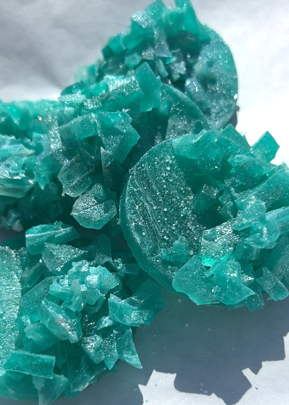 Blue Raspberry Crystal Gems Candy Cluster - lightly sour