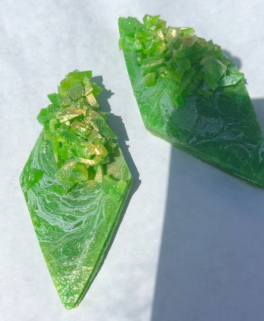 Green Apple crystal edible candy giant gem