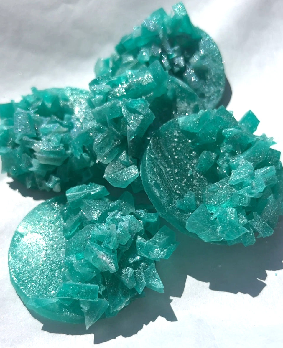 Blue Raspberry Crystal Gems Candy Cluster - lightly sour