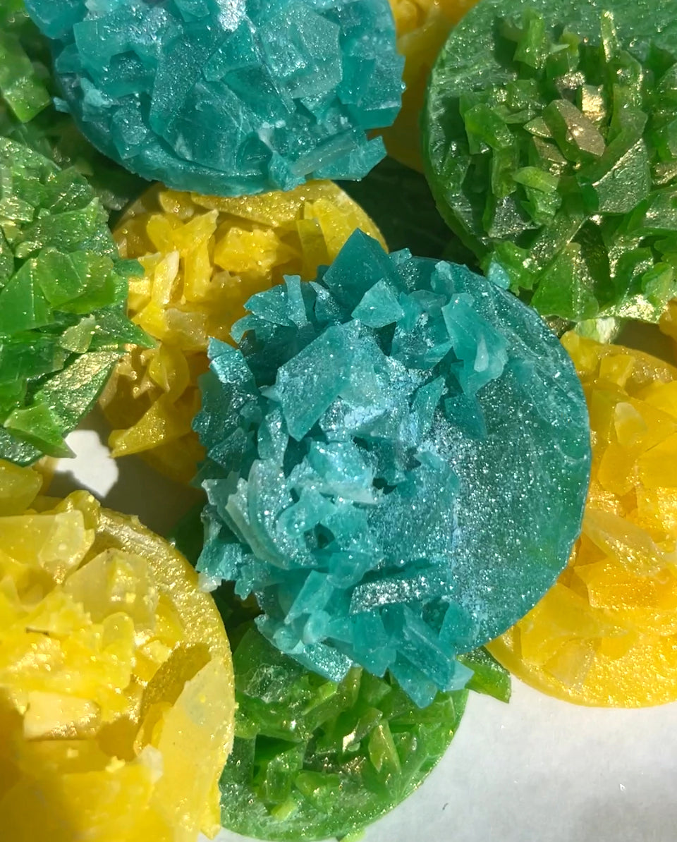 Blue Raspberry Crystal Gems Candy Cluster - lightly sour