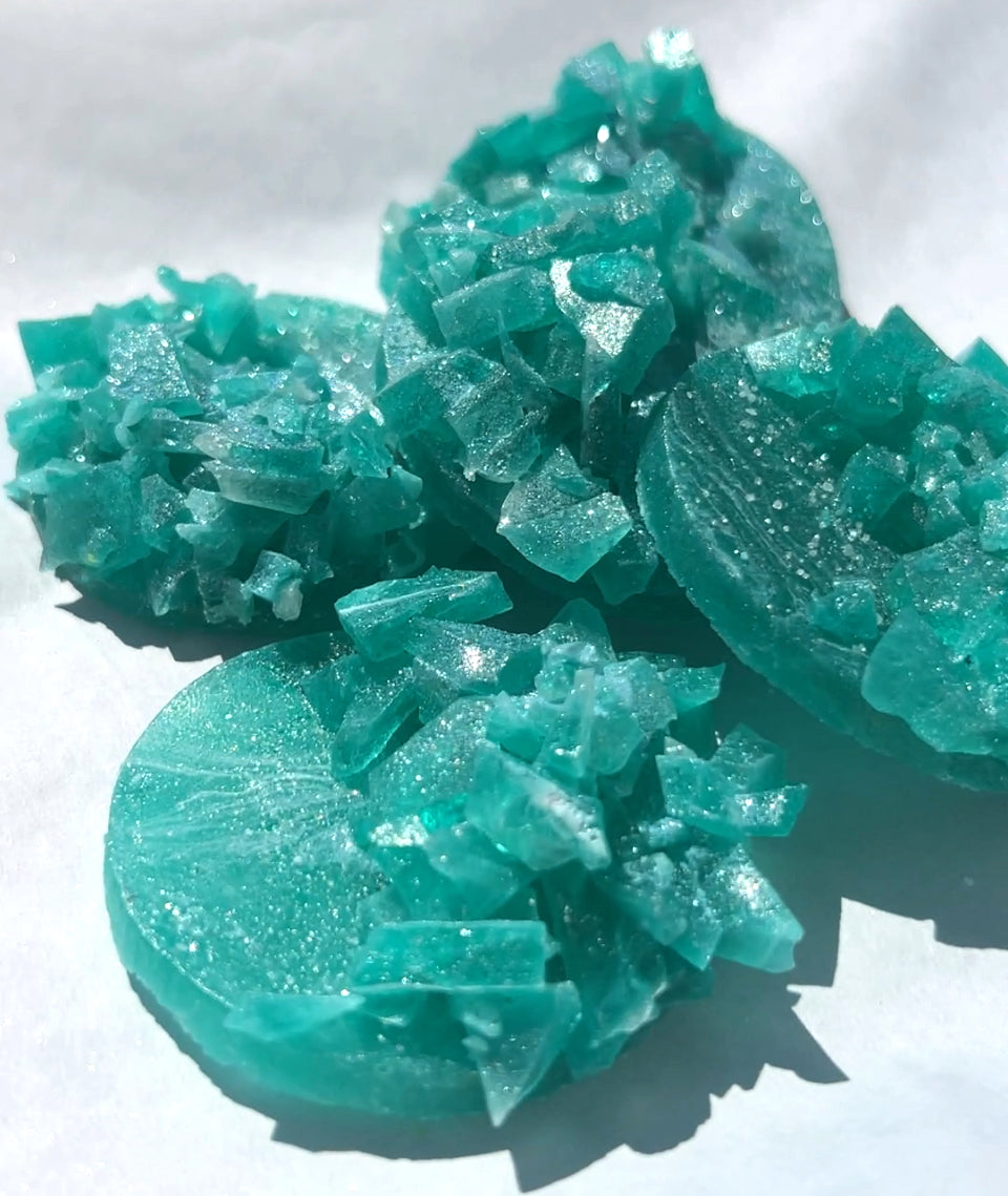 Blue Raspberry Crystal Gems Candy Cluster - lightly sour