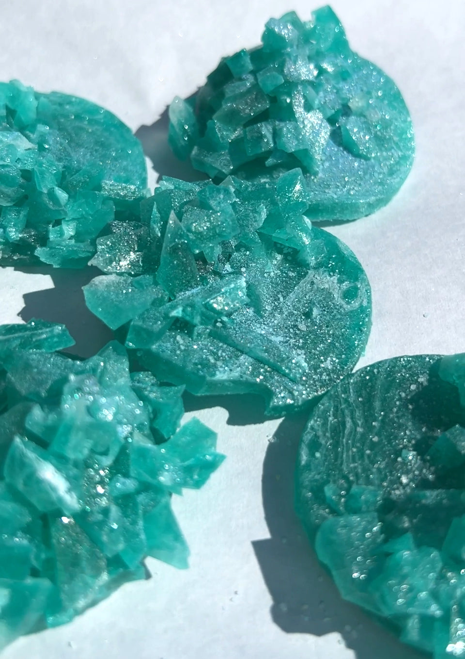 Blue Raspberry Crystal Gems Candy Cluster - lightly sour